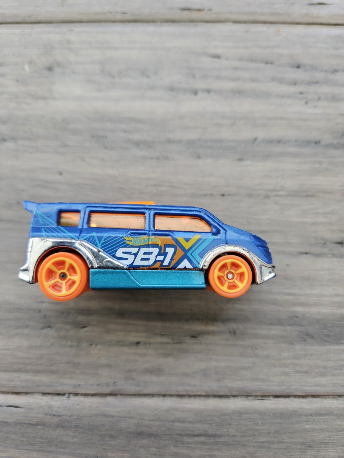 Hot Wheels Speedbox Van SB-1 Vehicle Blue Orange Diecast 1/64 Scale Loose