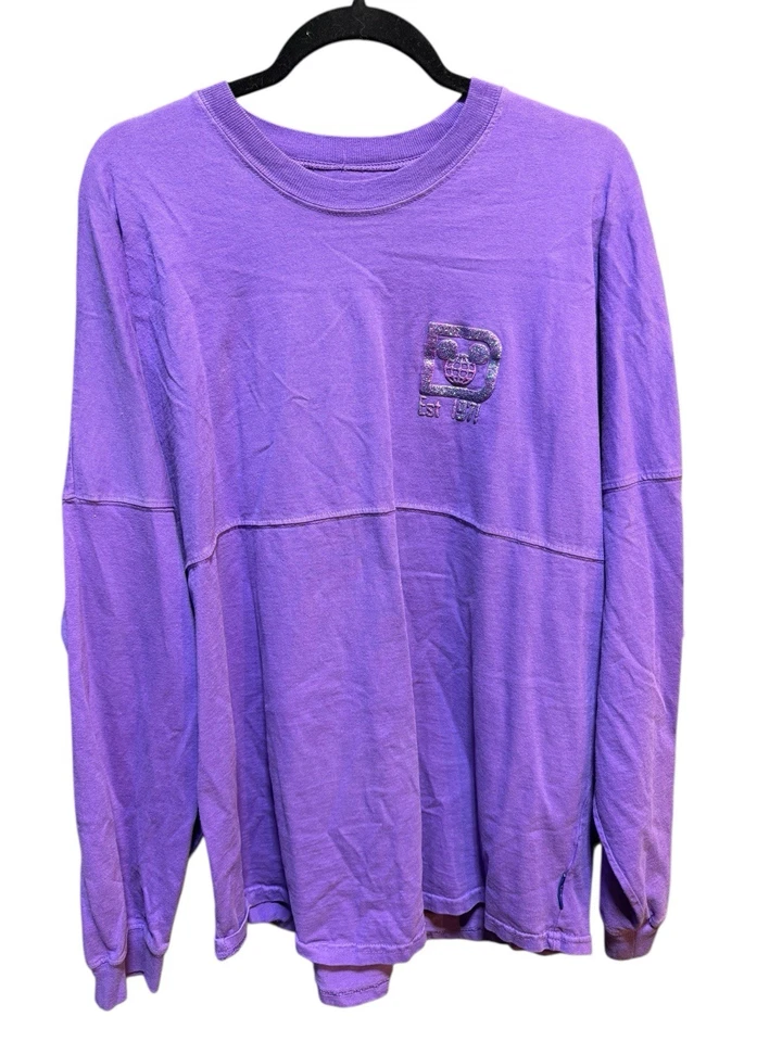 迪士尼公园药水精神球衣紫色闪亮长袖 L 码 — 第 2/4 张图片