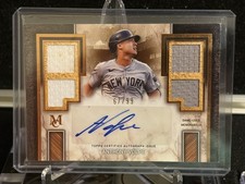 2025 Topps Museum Collection Anthony Volpe Signature Swatche Quad Relic Auto /99