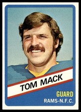 1976 Wonder Bread Football Card Tom Mack Los Angeles Rams #10 NM