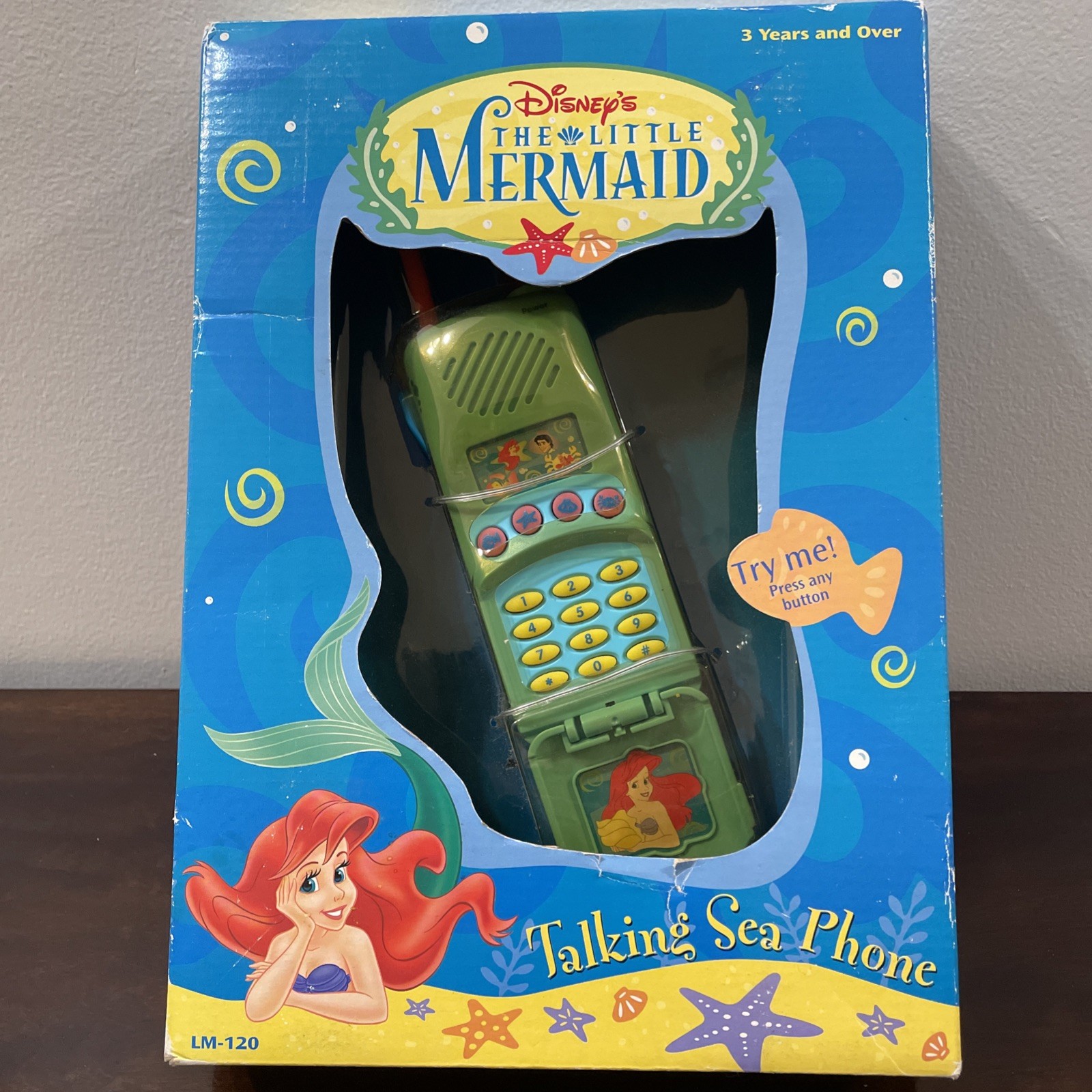 Vintage Disney Princess The Little Mermaid Talking Sea Flip Phone Electronic New