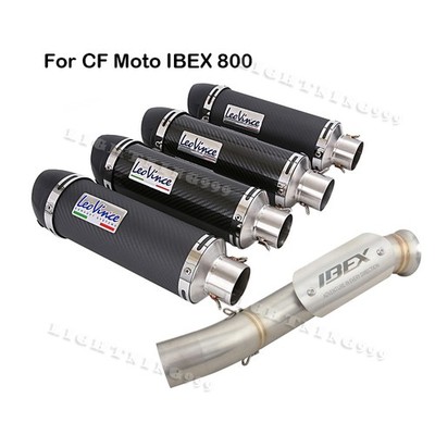 For CF-Moto IBEX 800 2022-2026 Mid Link Pipe Carbon Fiber Muffler With DB Killer