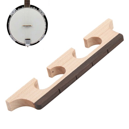 4 String Banjo Bridge Rosewood Decorative Robust Wooden 3 Leg Banjo Bridge R BLW - Picture 4 of 22