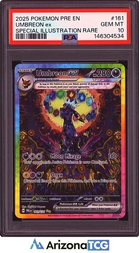Pokemon 2025 Umbreon ex 161/131 SIR Prismatic Evolutions GEM MINT PSA 10