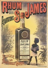 AFFICHE  POSTER     RHUM ST JAMES