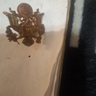 American Eagle Military Gold Toned Metal Army Hat badge Pin HLP E PLURIBUS UNUM — photo 2