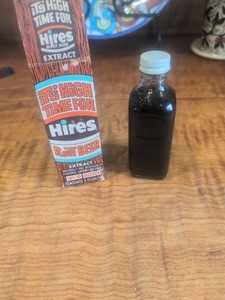 Vintage "It's High Time for Hires Root Beer" Extract  Bottle in Original Box