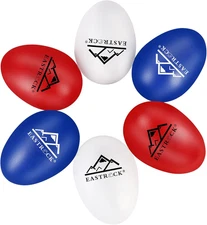 6 PCS Plastic Egg Shaker Set Musical Hand Percussion Shakers Musical Maracas ...
