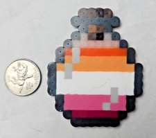 Sunset Lesbian LGBT Potion Perler Pixel Art