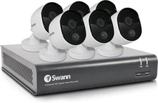 Swann 4575 Series 1080P Heat Motion Sensing Surveillance DVR Kit, White