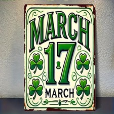 2D Vintage St Patrick'S Day Wall Art Humorous Metal Sign Rustic Home Cave Decor