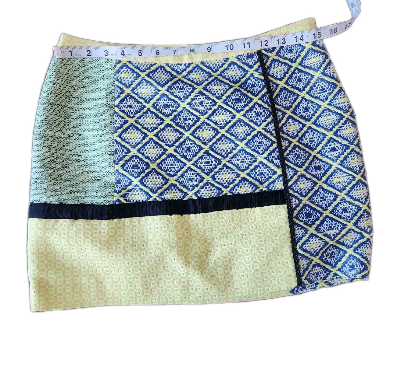 MSGN Women's mini woven patchwork skirt multicolo… - image 8
