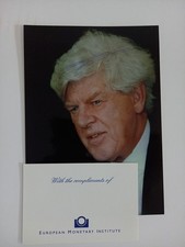 Wim Duisenberg - Prezes Banku Centralnego Europy, wielkoformatowy - oryginalny autograf -
