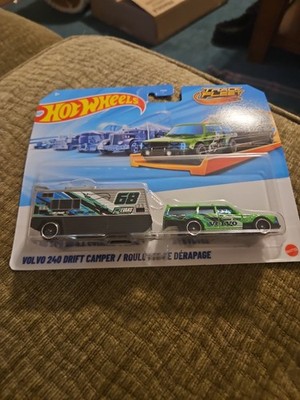 Hot Wheels Track Fleet 2026 Mix 3 Volvo 240 Drift Camper Die-Cast Truck Green 