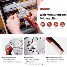 16 IN 1 Multifunctional Stripping Pliers With Voltage Tester Wire Stripping