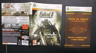 Fallout 3 - Broken Steel / Point Lookout - XBOX 360 Cover + Spiel Anleitung   