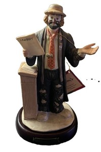 Emmett Kelly Jr Clown Lawyer Professional Signature Series  8" Stand attorney