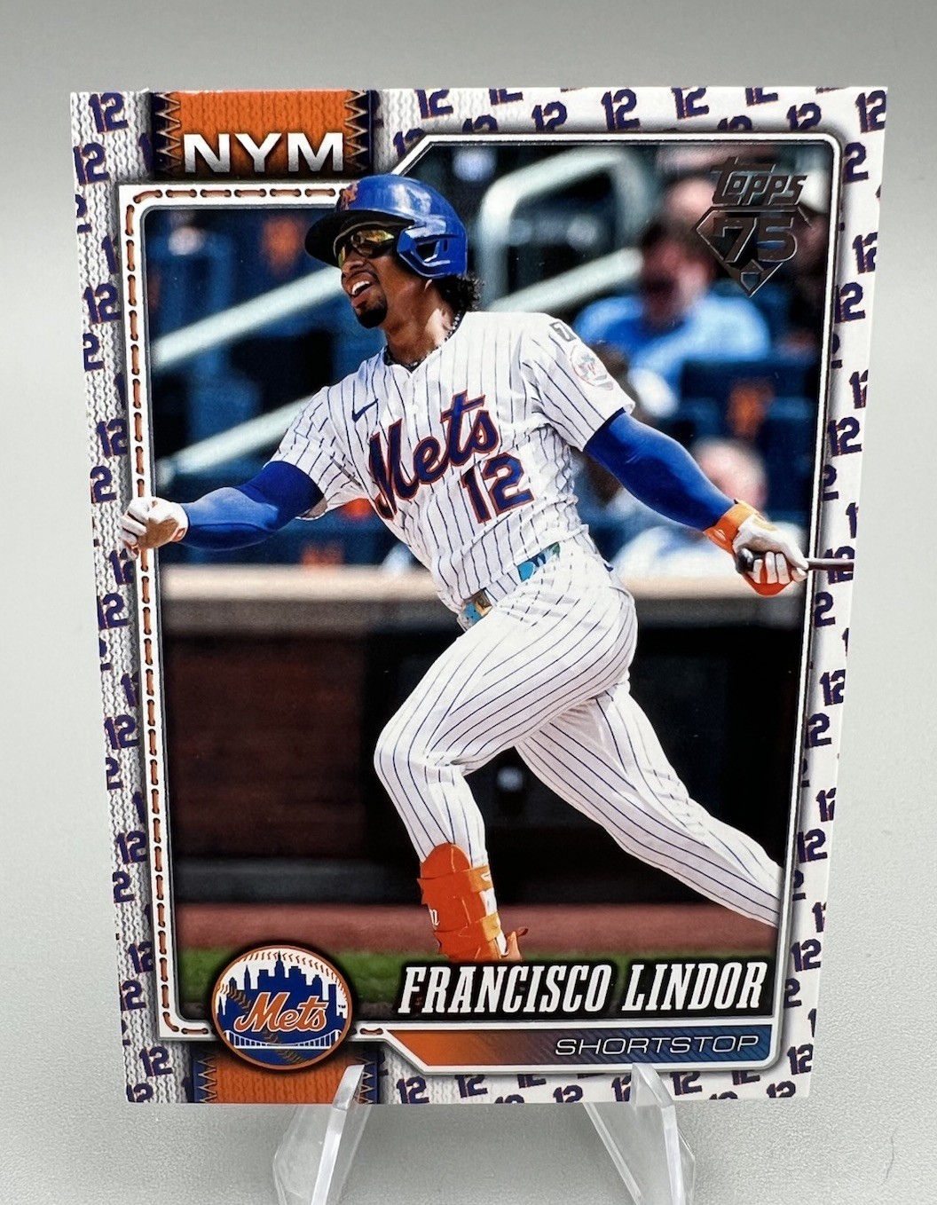 2026 Topps Series 1 #123 Francisco Lindor PLAYER / JERSEY NUMBER Variation SSP