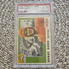 Topps 1955 All American Bobby Dodd #11 Rookie PSA 6 Football Card Tennessee