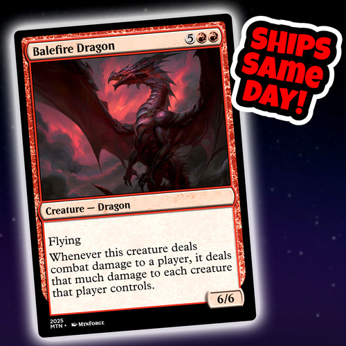 Balefire Dragon - Custom Art Magic: The Gathering Playtest Card - Commander EDH