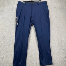 Jos A. Bank Mens Traveler Chino Pants 38X30 Blue Khaki Stretch Tech Slim Fit NEW