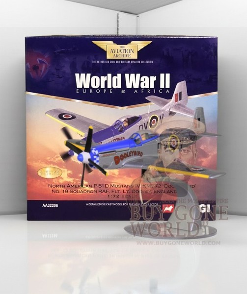 "P-51D Mustang Raf Nr. 19 Sqn \"Dooleybird\" Joe Dooley 1945 - Corgi AA32206 1/72"-image