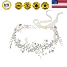 Bridal Headpiece Silver Wedding Headband for Brides Hair Accessories