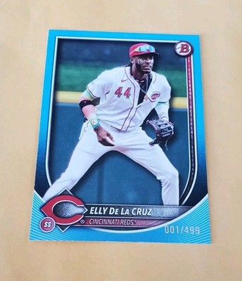 2025 Bowman Sky Blue 1/499 Elly De La Cruz #44 First Print SP Rare