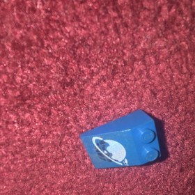 LEGO Blue Printed Slope Brick Saturn Planet Ring Space Piece Plastic 1 pc