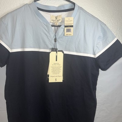 New Scott James  V Neck  T-Shirt Men's Size S Casual Cotton Modern