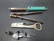 4 Lot FOLEY EASY TWIST, Travco Corkscrew, Reversible NutCracker,Travel CanOpener