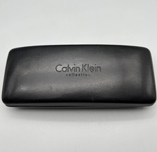 CALVIN KLEIN Eyewear Case Faux Leather Hard Clam Shell Felt Interior