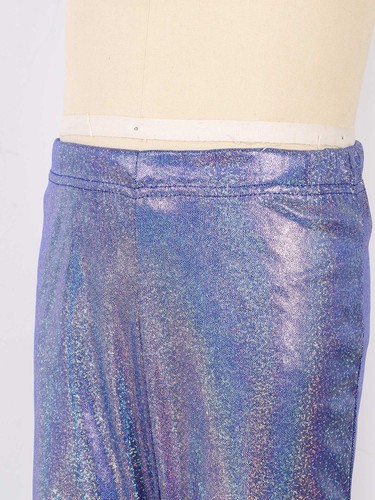 Girl Pant Shiny Metallic Flare Dance Pants Hippie Bell Bottom Wide Leg Dancewear - Picture 46 of 87