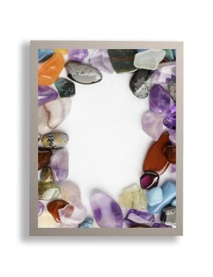 Bilderrahmen Opal N | 75 x 98 cm | Grau Beige Kunstglas glasklar | Puzzle Poster