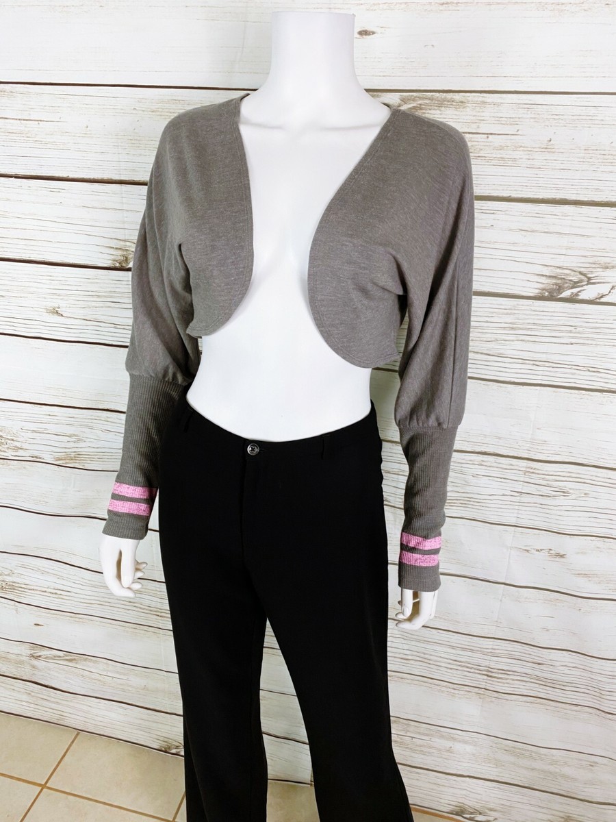 So Authentic American Heritage Womens Dance Bolero Sz 16 Gray Shrug Long  Sleeve