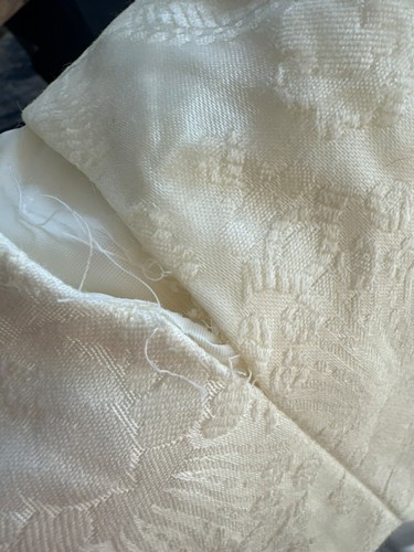 Vintage Jessica McClintock Ivory Off-Shoulder Lace Dress 6 Beaded Long Sleeve - Picture 12 of 12