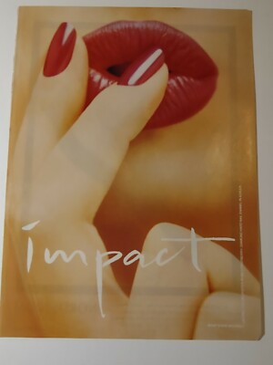 Max Factor Impact Lip Color Cosmetics Vintage 1990s Print Ad