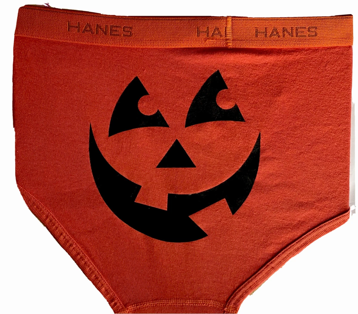 Men's Hanes Underwear Briefs; Halloween Pumpkin