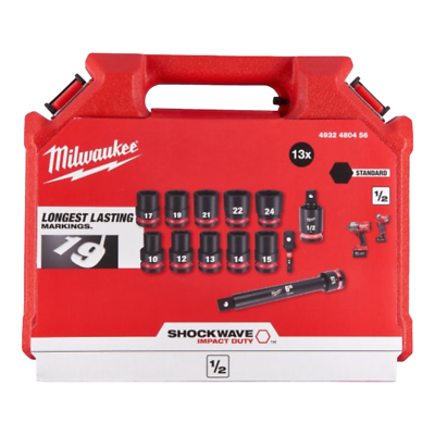 Milwaukee Shockwave 1/2" KFZ Schlagnuss Set 3-tlg. ( 17 / 19 / 21 Mm