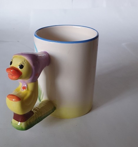 2 belle tazze per colazione bambini in ceramica dipinta a mano. Vintage anni '80 - Foto 6 di 16