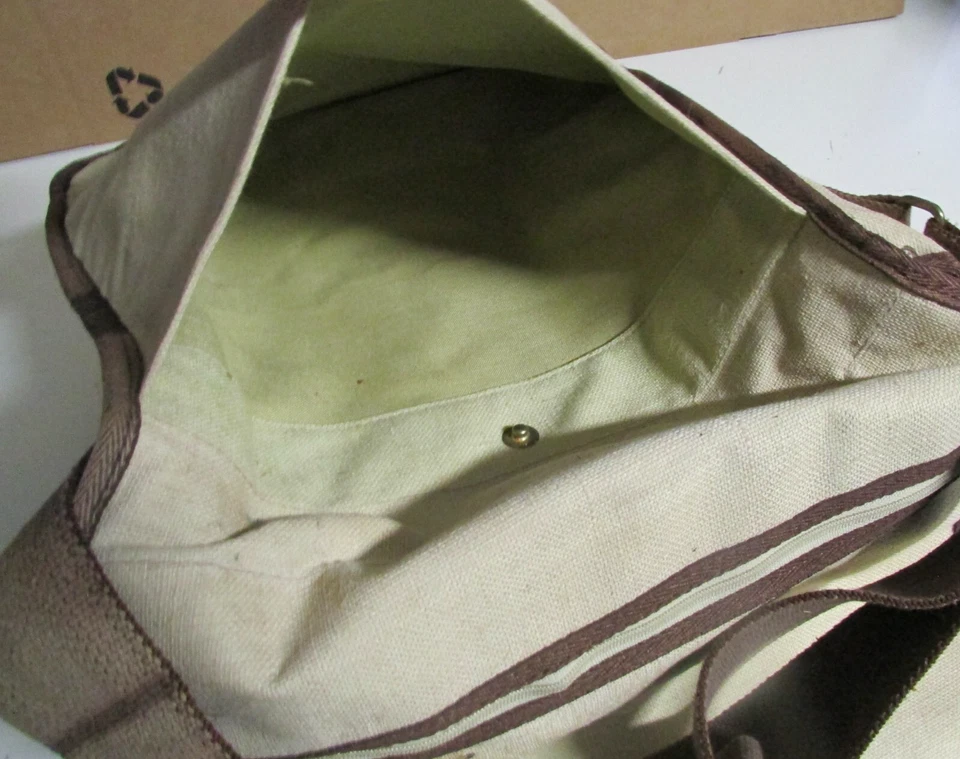 复古佳能信使斜挎包工作学校旅行包白色帆布收纳袋 — 第 4/4 张图片