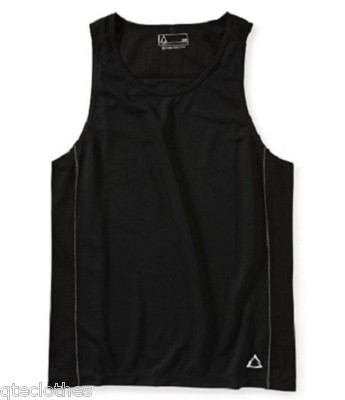 MENS 2XL BLACK WICK AWAY FABRIC TRAINING JOGGING BOXING ACTIVE TANK TEE TOP QCO