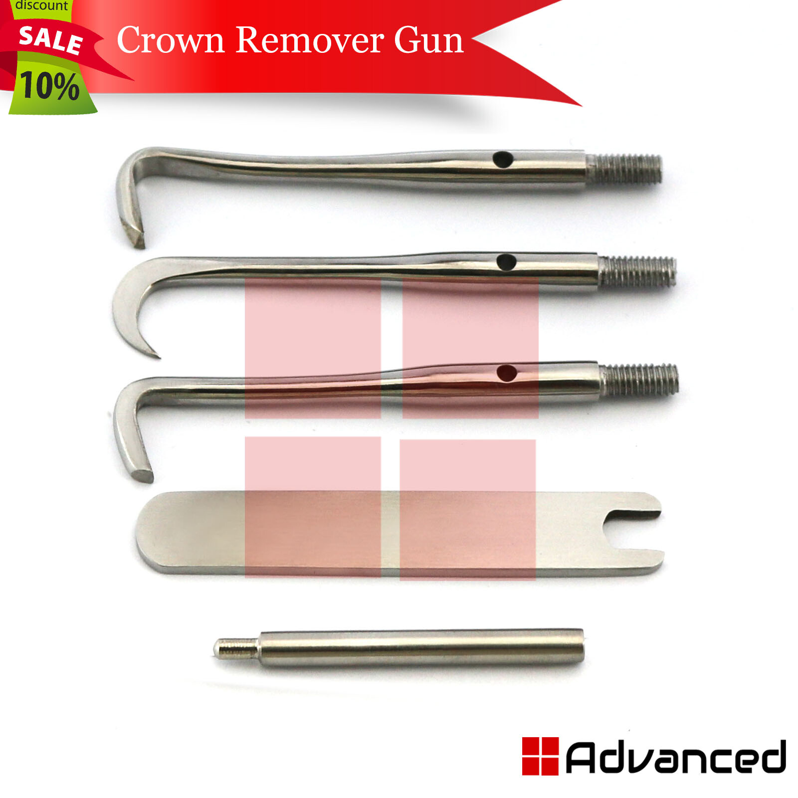 Automatic Crown Remover Gun Dental Crowns Removal Tool With Five