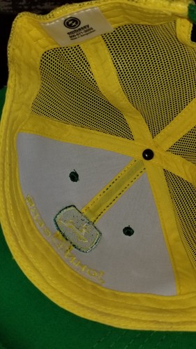 JONH DEERE Mesh Trucker Snapback Cap Green Yellow Farm Hat - Larson Farm & Lawn - Picture 12 of 12