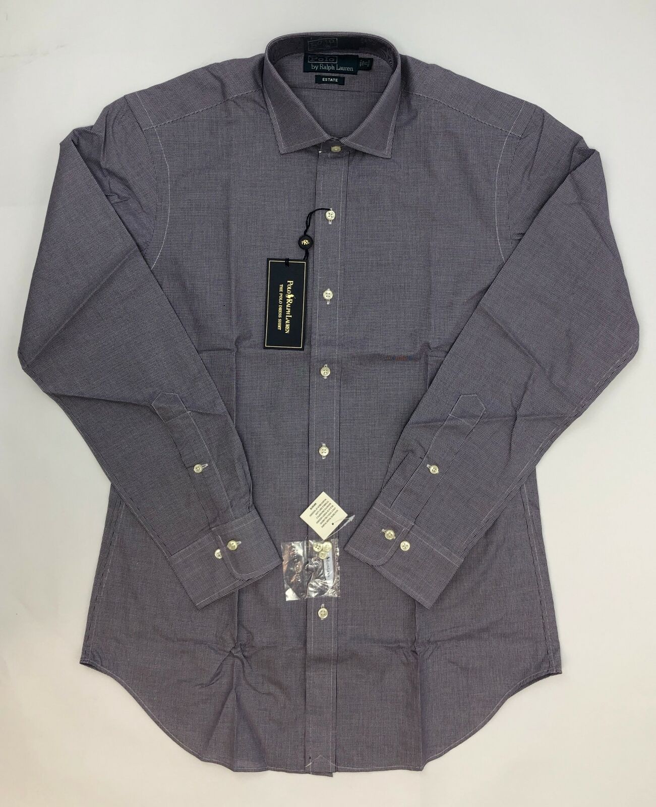 Ralph Lauren Estate Button Up Shirt Purple Size 15 32/33 Men | eBay