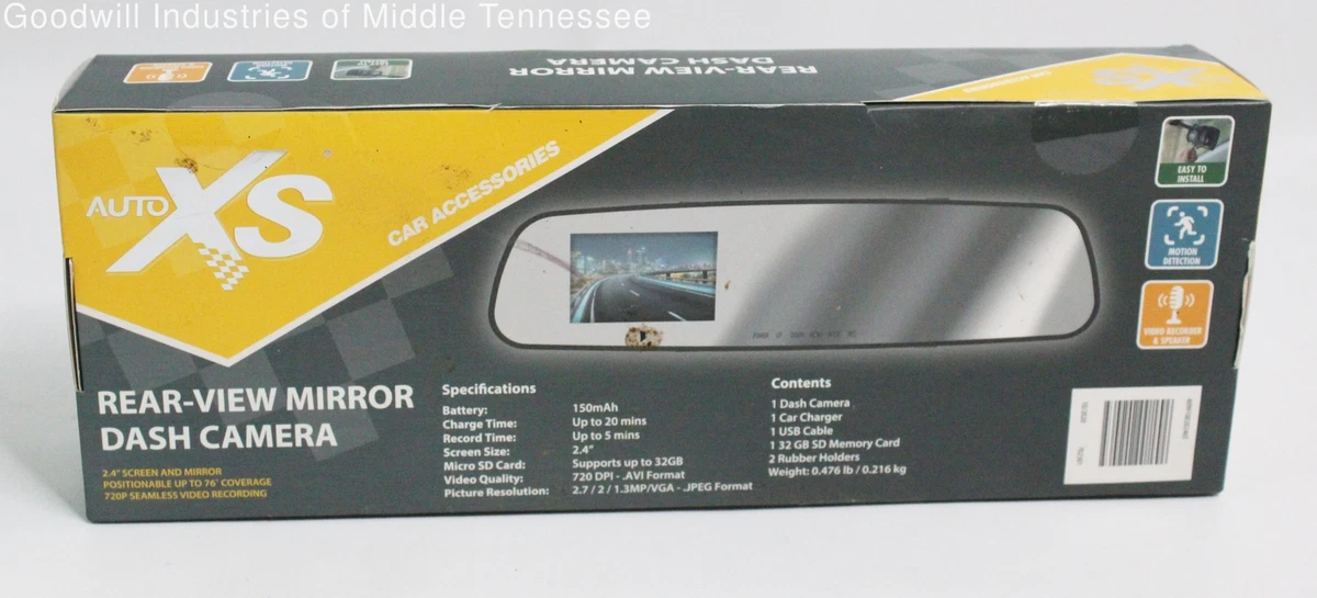 Auto XS Rear View Mirror Dash Camera Open Box New eBay