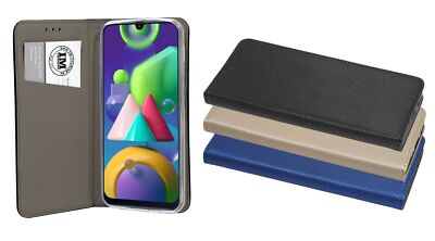 Book-Style Handyhülle Schale Schutztasche für SAMSUNG GALAXY M21 (M215F) 3Farben