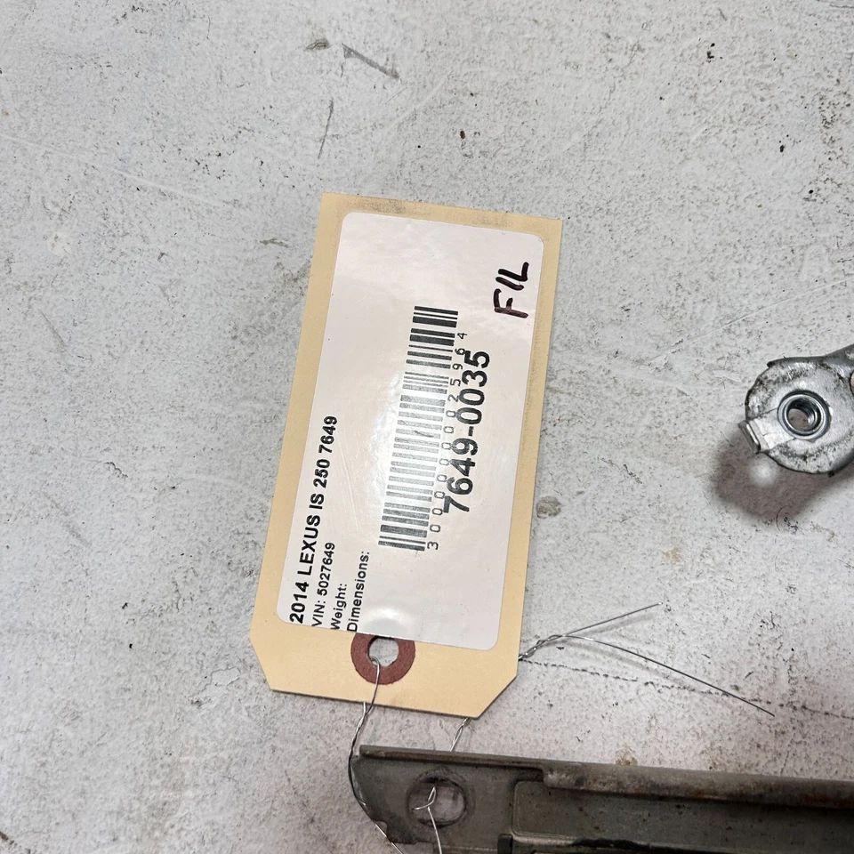 2014-2015 LEXUS IS250 FRONT LEFT DRIVER SIDE DOOR WINDOW REGULATOR W/ MOTOR OEM - Image 3 of 4