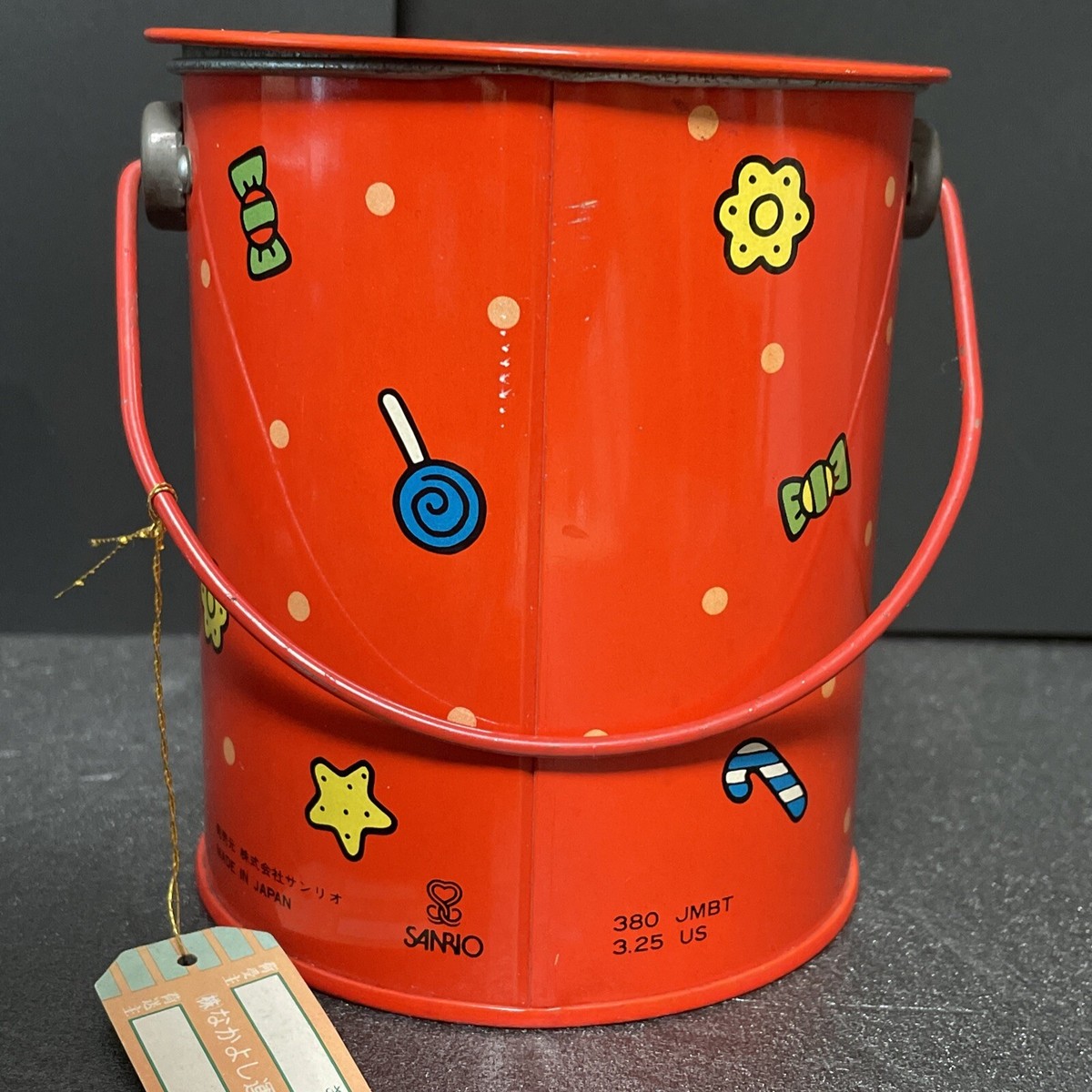 Vintage 1976 Hello Kitty Can Tin Box Sanrio Showa Retro Toy