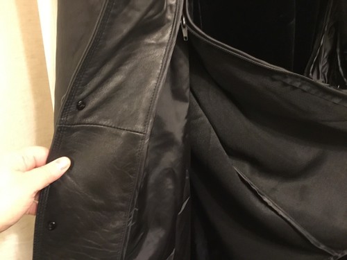 Rare Trek New York Men's Jacket Black Genuine Leather Jacket Sz XL - Picture 16 of 17